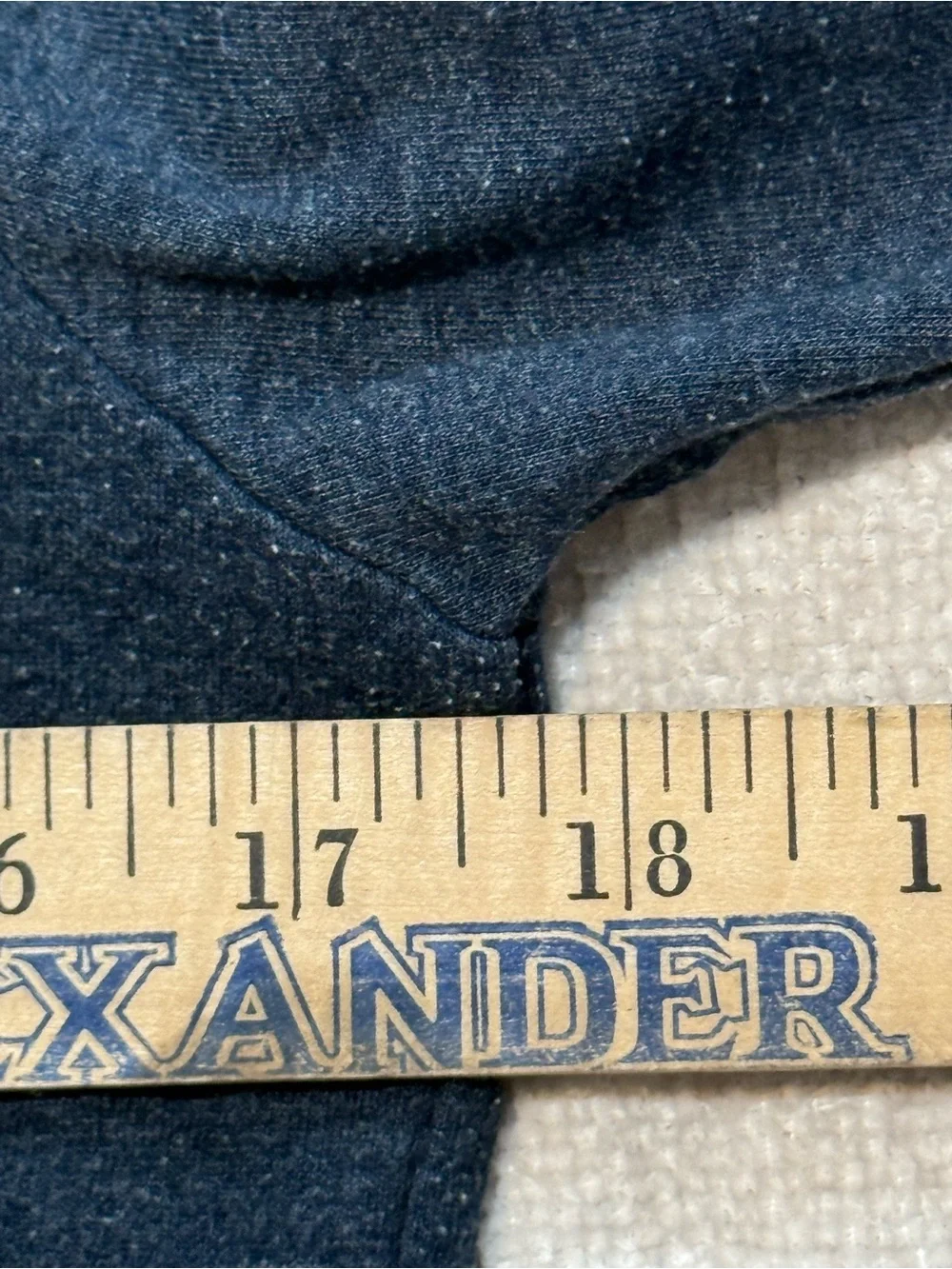 Patagonia Dark Navy Crewneck with Tan Logo and Sleeve Script